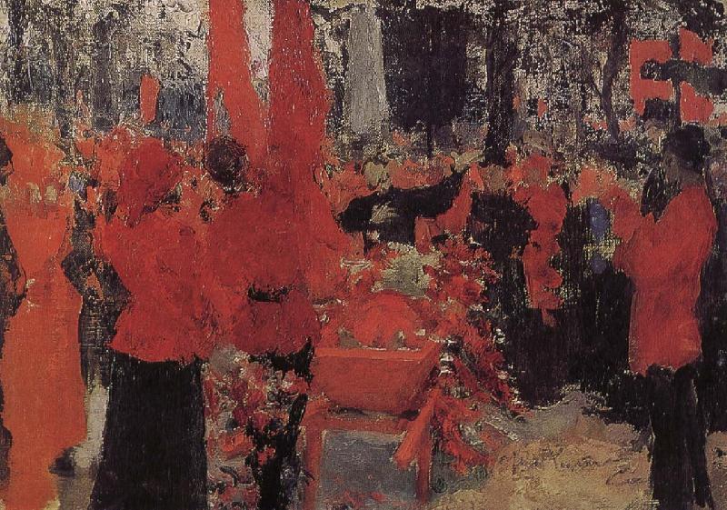 Ilia Efimovich Repin Red's funeral oil painting picture